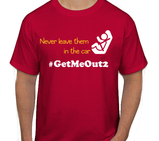 A male model in a grey shirt with the get me out 2 hashtag and slogan